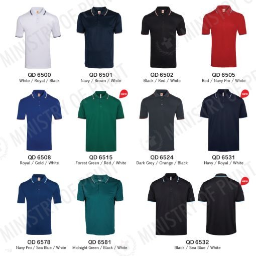 Multi-Tone Dri-fit Polo T-shirt (QD65)