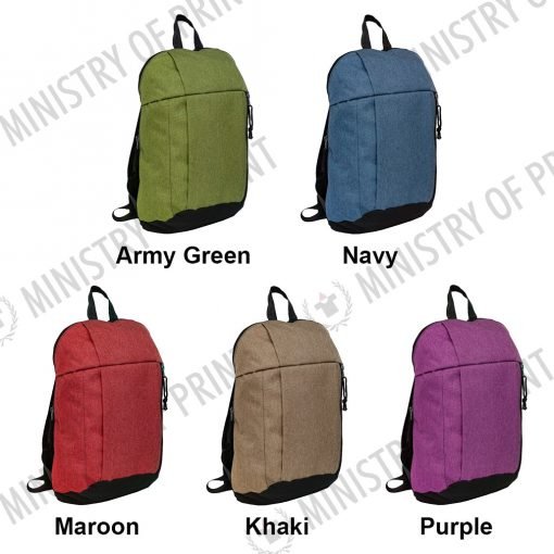 2 Tone Nylon Backpack w Laptop Pocket (B0270)