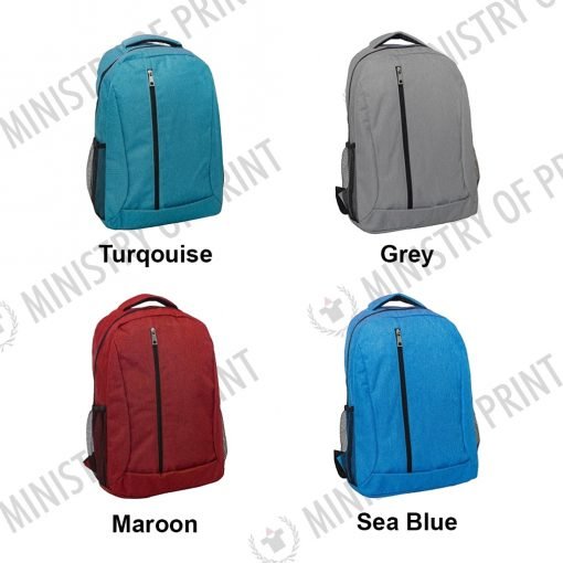 2 Tone Nylon Backpack w Laptop Pocket (B0268)