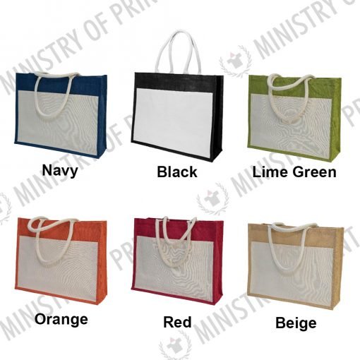 Dual Tone Large Jute Bag (B0278)