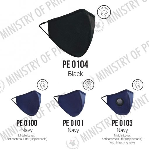 Reusable 3-Ply Anti-Bacterial Face Mask (PE01)