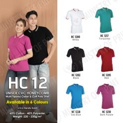 Multi-Tone Cotton Polo T-Shirts (HC12)