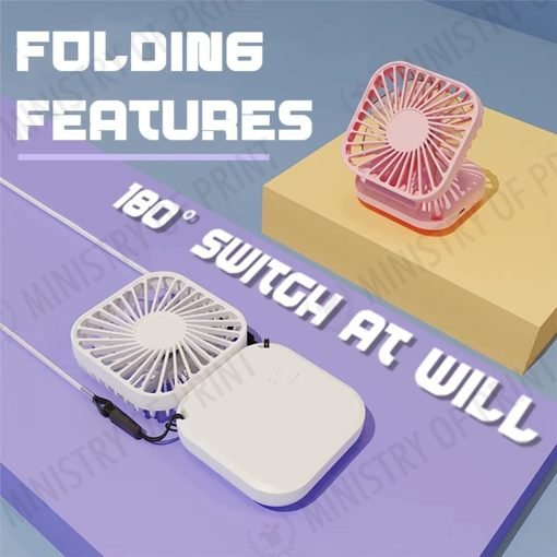 Foldable Portable Mini Fan - 180° Vertical Rotating (GE0078)