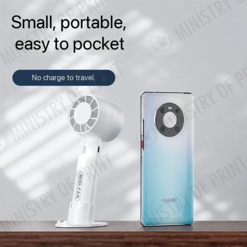 Handheld Turbo Fan With Handphone Stand - Long Lasting Battery (GE0074)