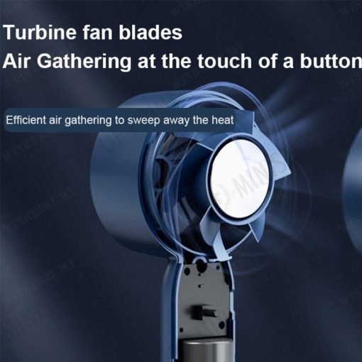Handheld Turbo Fan With Handphone Stand - Long Lasting Battery (GE0074)