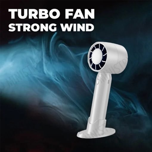 Handheld Turbo Fan With Handphone Stand - Long Lasting Battery (GE0074)
