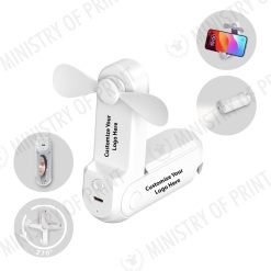 Multifunction Foldable Mini Fan W Torch - Phone Stand - Mirror (GE0079)