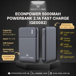Econpower 5000mah Powerbank 2.1a Fast Charge (GE0082)