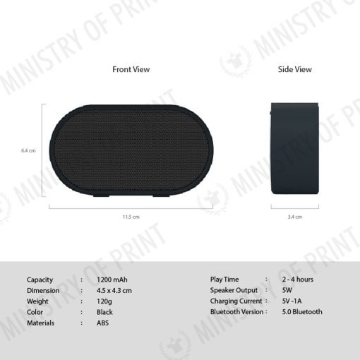 Bluetooth Speaker - Multi Function - Micro Sd / Usb Drive Plug & Play - Fm Radio / Aux Input  (GE0096)