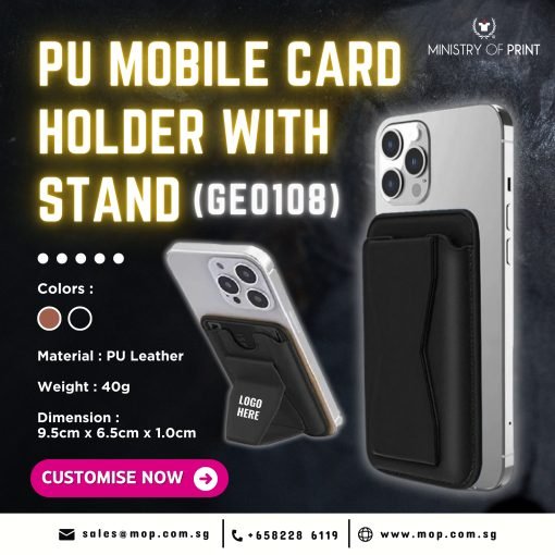 PU MOBILE CARD HOLDER WITH STAND (GE0108)