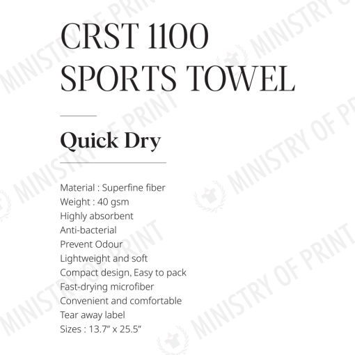 Crossrunner Quick Dry Sport Hand Towel (CRST1100)
