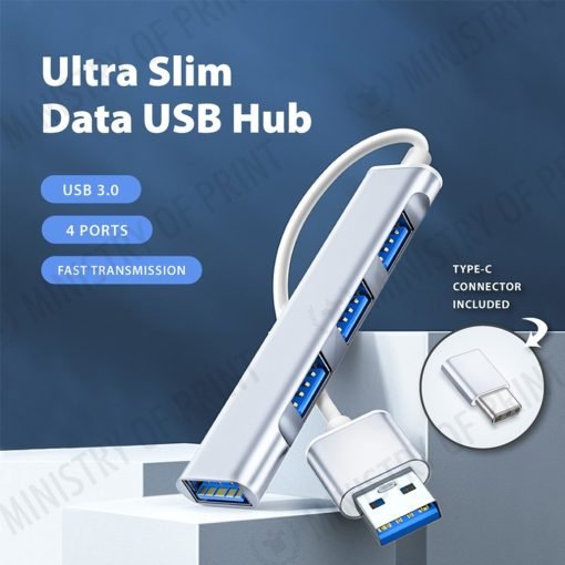 4 Port Usb Hub – 3.0 High Speed Data Transfer (GE0105)