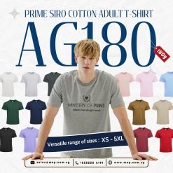 Prime Siro Cotton Adult Basic T-Shirt (AG180)