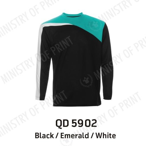 Unisex Microfibre Eyelet Cut & Sew Long Sleeve T-Shirt (QD59)