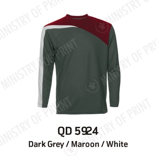 Unisex Microfibre Eyelet Cut & Sew Long Sleeve T-Shirt (QD59)