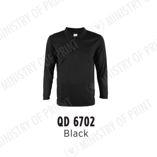 Unisex Microfibre Eyelet Long Sleeve Polo  Shirt (QD67)