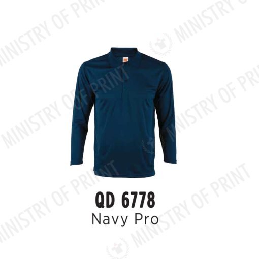 Unisex Microfibre Eyelet Long Sleeve Polo  Shirt (QD67)