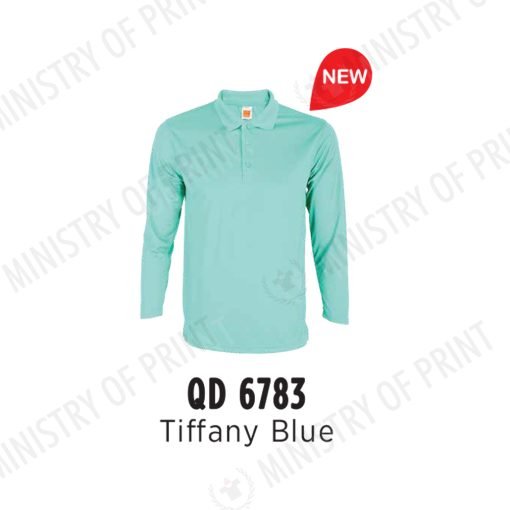 Unisex Microfibre Eyelet Long Sleeve Polo  Shirt (QD67)