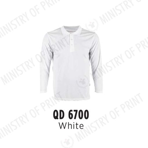 Unisex Microfibre Eyelet Long Sleeve Polo  Shirt (QD67)