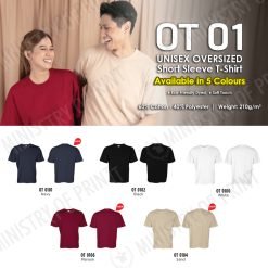 Unisex Oversized Short Sleeve T-Shirt (OT01)