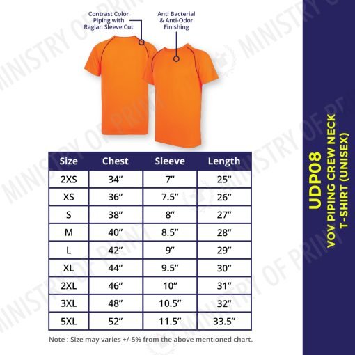 Vov Piping Dri Fit T-Shirts (UDP08)