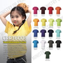 Youth Dry Pique Performance T-shirts (CRR3600B)