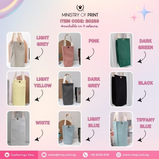 Canvas Bottle Tote Bag Carrier (B0293)