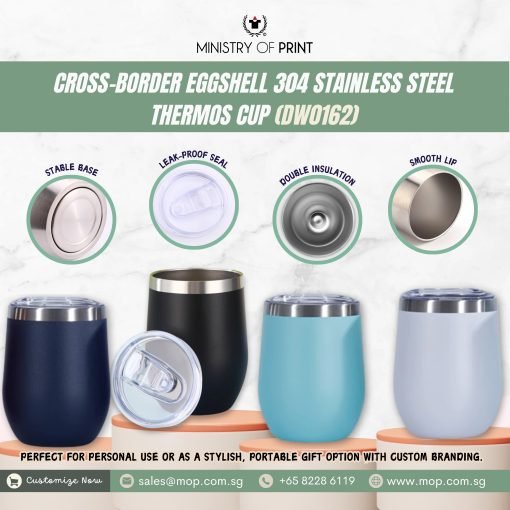 Cross-Border Eggshell 304 Stainless Steel Thermos Cup (DW0162)