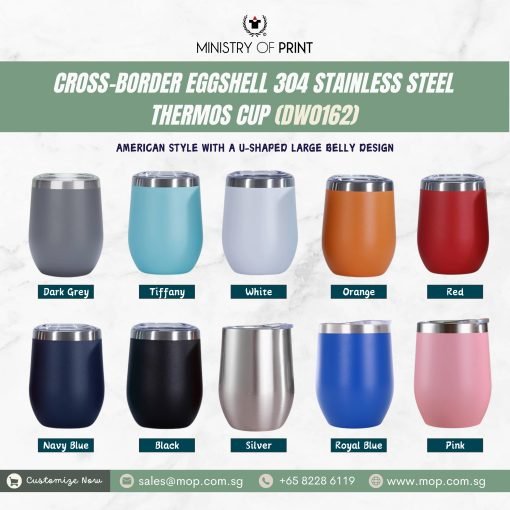 Cross-Border Eggshell 304 Stainless Steel Thermos Cup (DW0162)