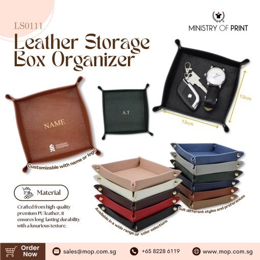 Leather Storage Box Organizer (LS0111)