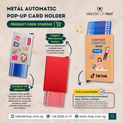 Metal Automatic Pop-Up Card Holder (STA0342)