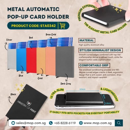 Metal Automatic Pop-Up Card Holder (STA0342)