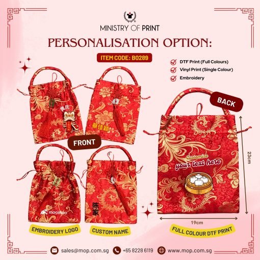Satin Chinese-Style Handbag for Gift Giving (B0289)