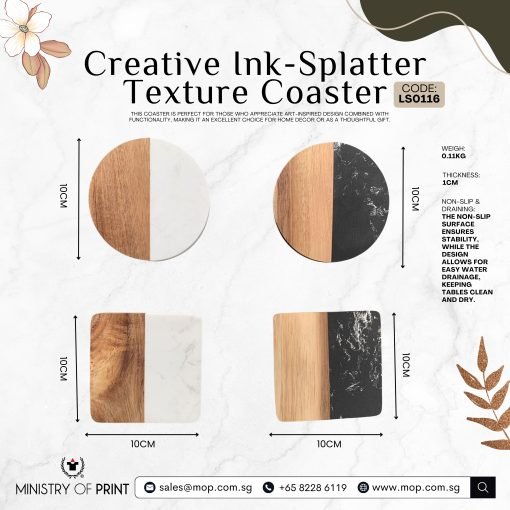 Creative Ink-Splatter Texture Coasters (LS0116)