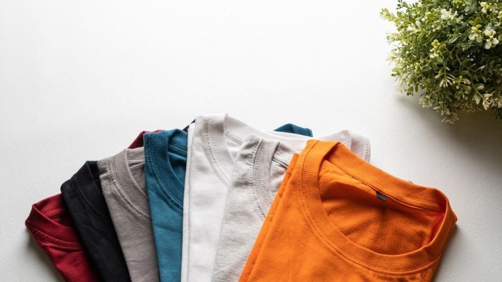 A variety of colourful t-shirts