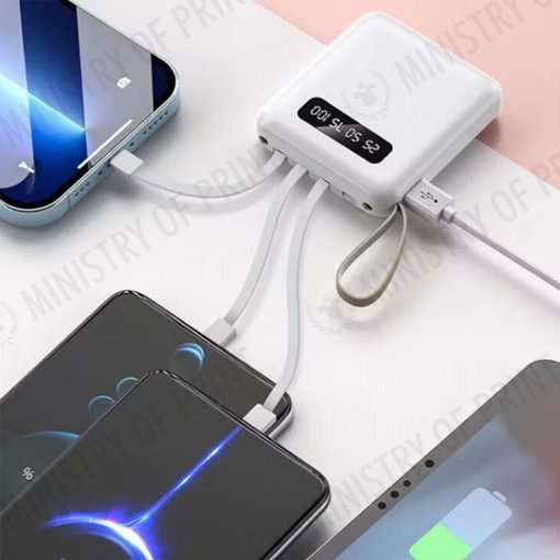 10,000mAh Compact Powerbank with Cable (GE0117)