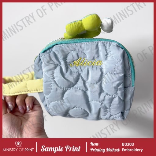 Korean INS Quilted Floral Cosmetic Pouch (B0303)