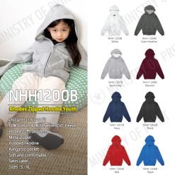 Rhodes Zipped Hoodie Youth (NHH1200B)