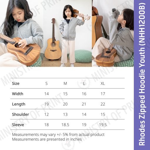 Rhodes Zipped Hoodie Youth (NHH1200B)