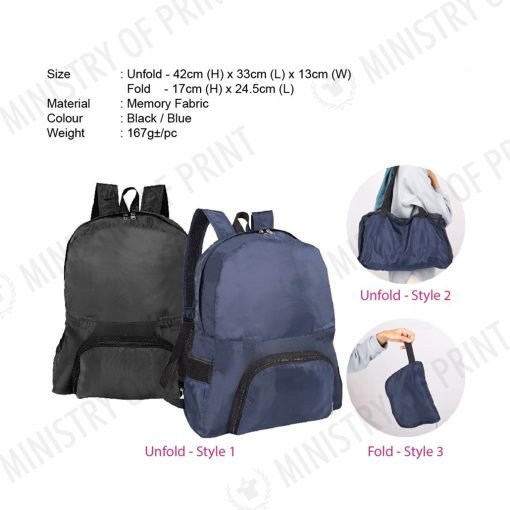2-in-1 Foldable Backpack (B0336)