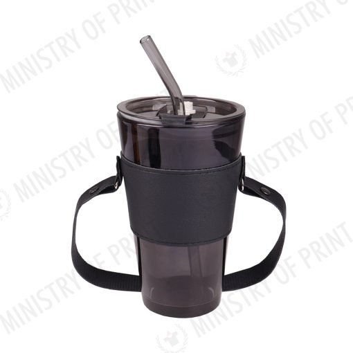 450ml Glass Mug with Strap & Straw (DW0204)
