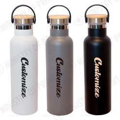600ml Stainless Steel Bamboo Lid Flask (DW0222)