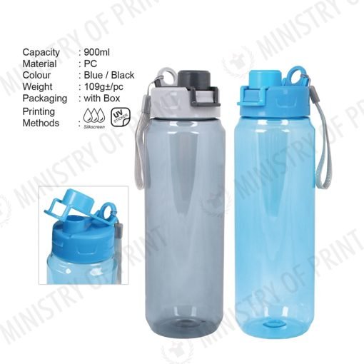 900ml Leakproof PC Water Bottle with Flip Cap (DW0198)