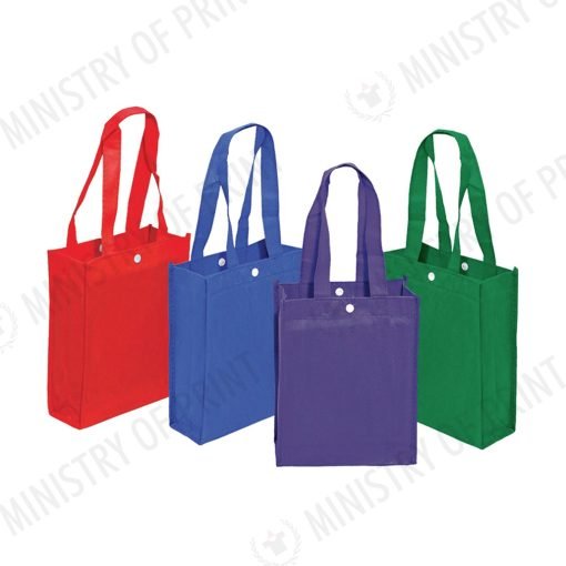 Compact Non-Woven Tote Bag with Button Closure (B0325)