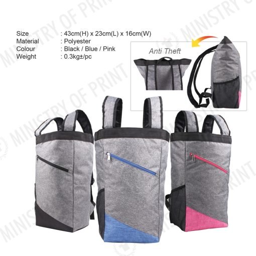 Convertible Anti-Theft Backpack & Tote Bag (B0343)