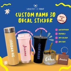 Custom Name 3D Decal Sticker – Personalized & Waterproof