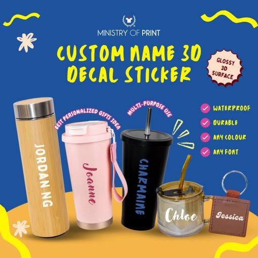 Custom Name 3D Decal Sticker – Personalized & Waterproof
