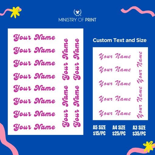 Custom Name 3D Decal Sticker – Personalized & Waterproof