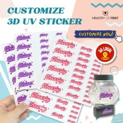 Custom 3D UV Sticker | Personalized Name & Word Decals for Any Surface