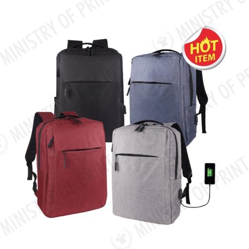 Laptop Backpack with USB Charging Port (B0334)